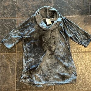 Stylish Charcoal Cowl Neck Women's Sweatshirt